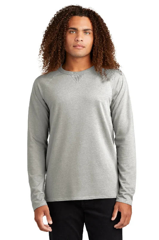 District Mens French Terry Crewneck Sweatshirt - Heather Light Grey