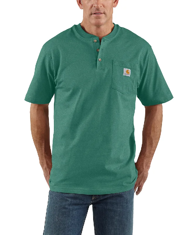 Carhartt Short Sleeve Henley T-Shirt - North Woods Heather