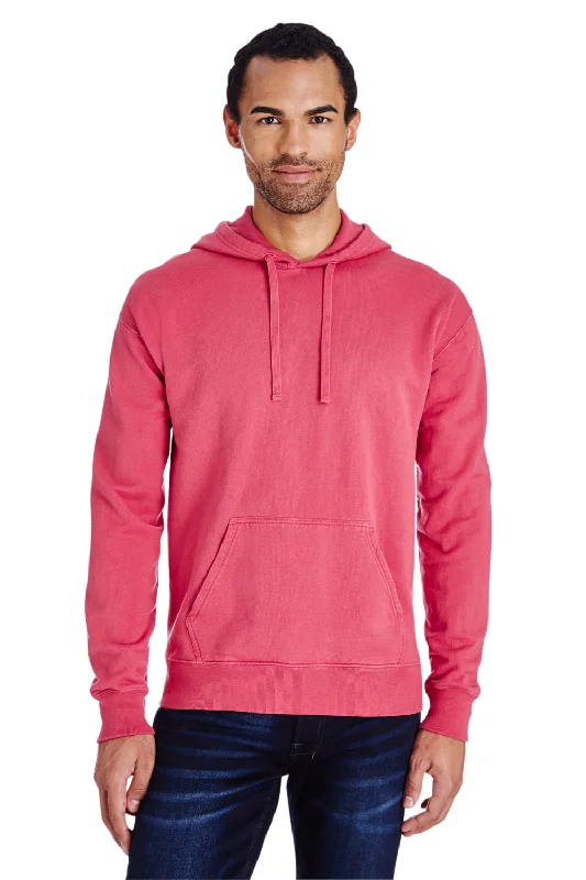 ComfortWash By Hanes Mens Hooded Sweatshirt Hoodie w/ Pouch Pocket - Crimson Fall