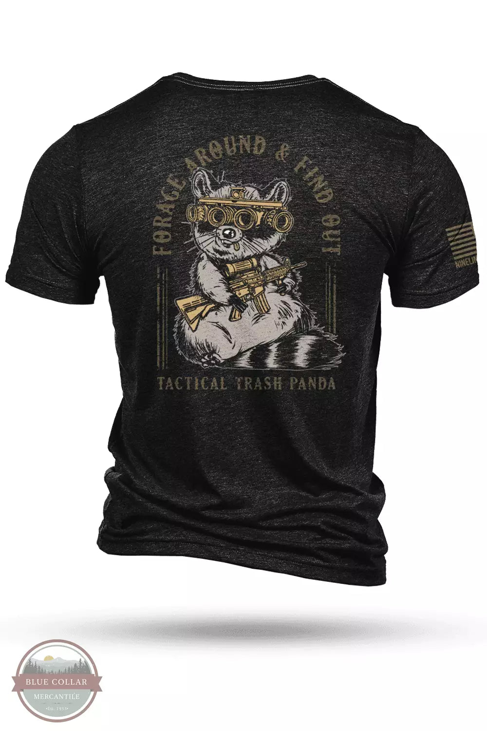 TTPANDA-TSTRI-CHRLBLKTRIBLEND Tactical Trash Panda Short Sleeve T-Shirt