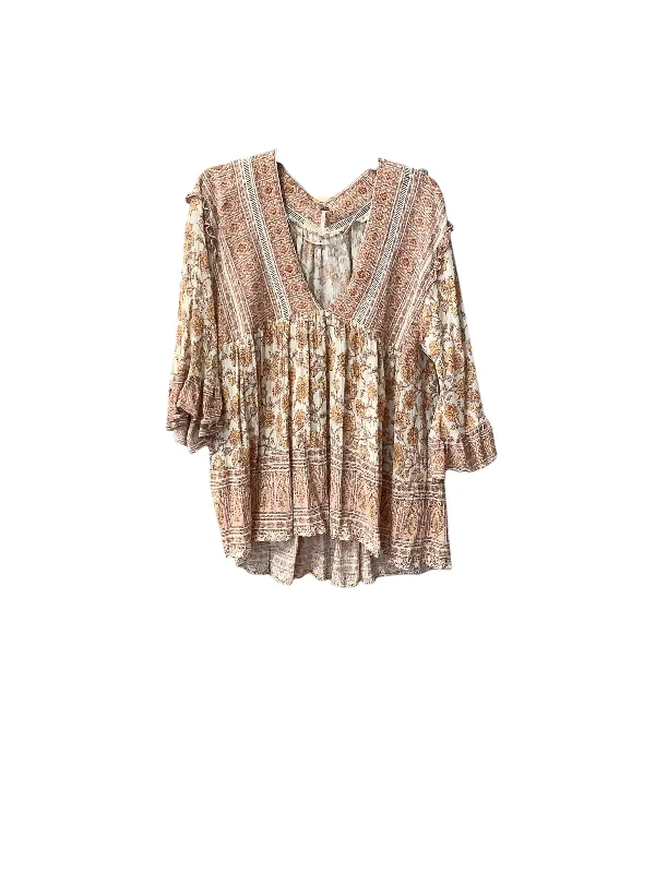 Top Long Sleeve By Free People In Paisley Print, Size: S