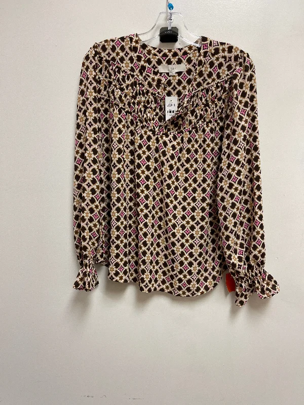 Top Long Sleeve By Loft In Brown, Size: M