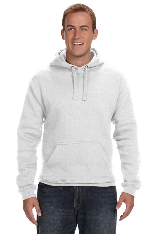 J America Mens Premium Fleece Hooded Sweatshirt Hoodie w/ Pouch Pocket - Ash Grey