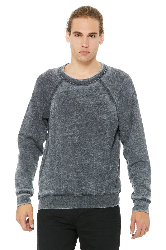 Bella + Canvas Mens Sponge Fleece Crewneck Sweatshirt - Grey Acid Fleece