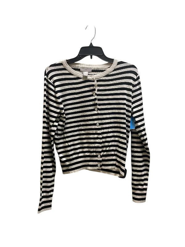 Top Long Sleeve By H&m In Striped Pattern, Size: M