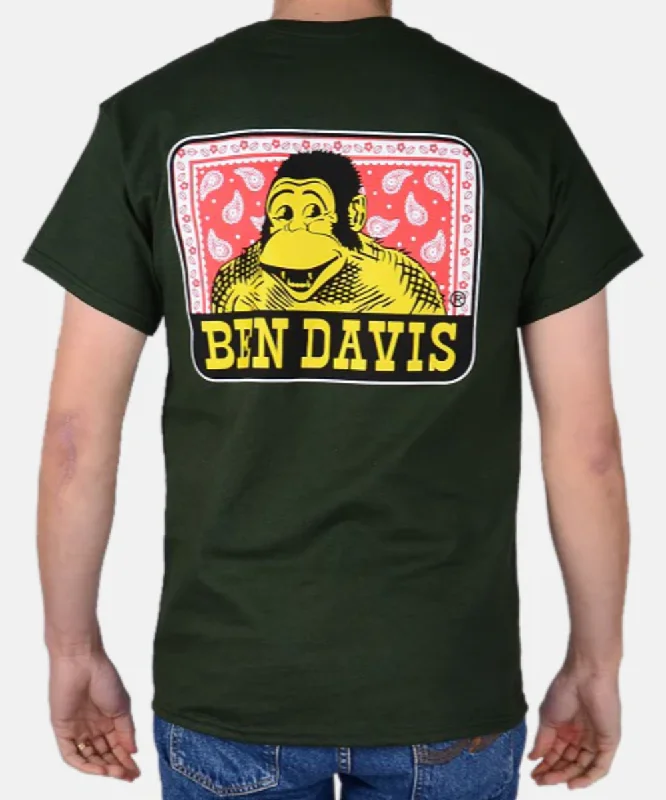 Ben Davis Men's Paisley Logo T-Shirt - Green