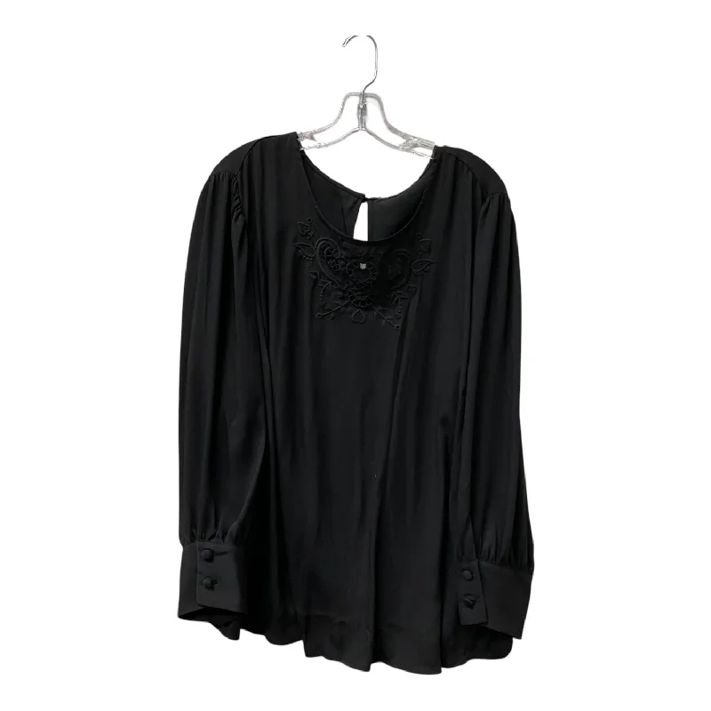 Top 3/4 Sleeve By Lc Lauren Conrad In Black, Size:3X