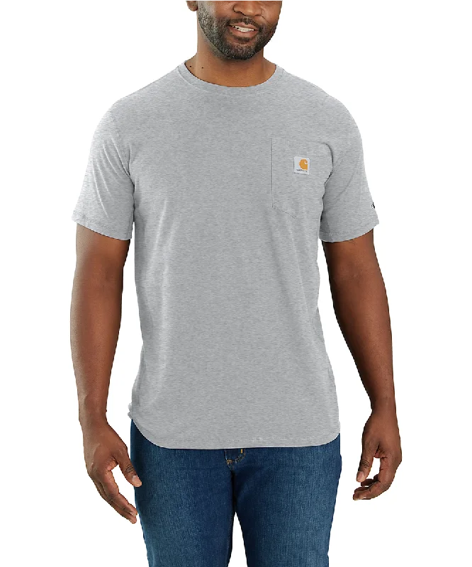 Carhartt Men's Force Short-Sleeve Pocket T-Shirt - Heather Grey