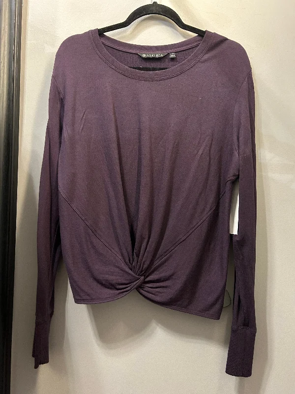 Athletic Top Long Sleeve Crewneck By Athleta In Purple, Size: L