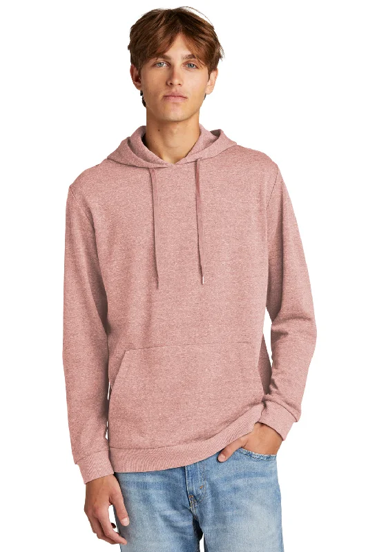 District Mens Perfect Tri Fleece Hooded Sweatshirt Hoodie w/ Pouch Pocket - Blush Frost