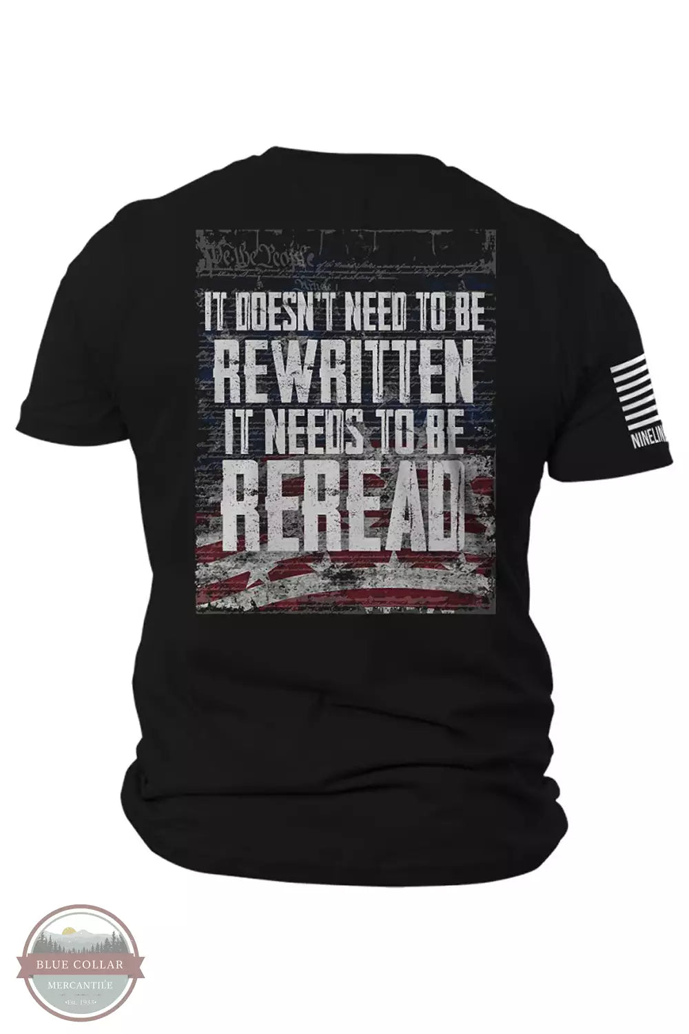 Reread Not Rewritten T-Shirt REREAD-TSTRI-CHLBLACKTRIBLEND