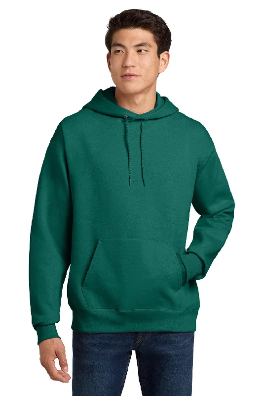 Hanes Mens Ultimate Cotton PrintPro XP Pill Resistant Hooded Sweatshirt Hoodie w/ Pouch Pocket - Cactus Green