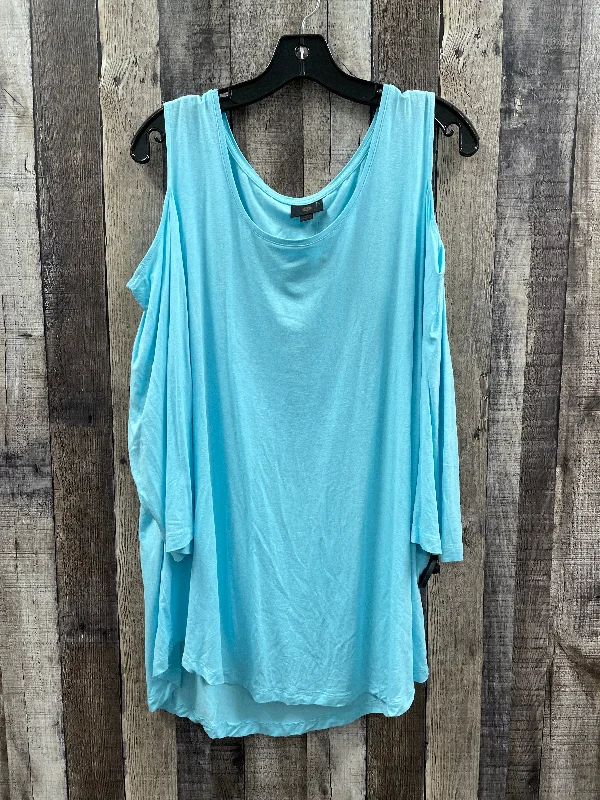 Top Long Sleeve By Jm Collections In Blue, Size: 2x