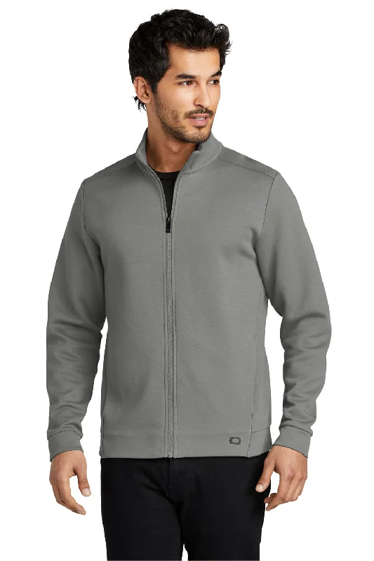 Ogio Mens Bolt Full Zip Sweatshirt w/ Pockets - Turbo Grey