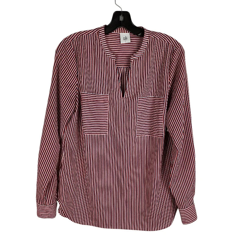 Top Long Sleeve By Cabi In Striped Pattern, Size: S