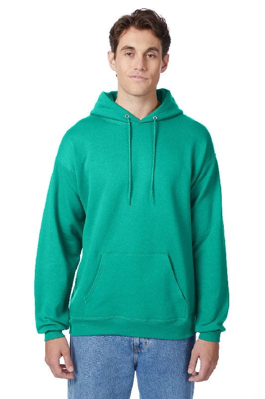 Hanes Mens EcoSmart Print Pro XP Pill Resistant Hooded Sweatshirt Hoodie w/ Pouch Pocket - Kelly Green