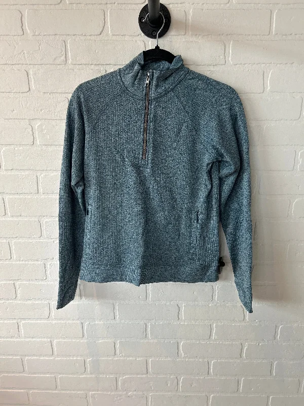 Athletic Top Long Sleeve Collar By Lululemon In Blue, Size: S