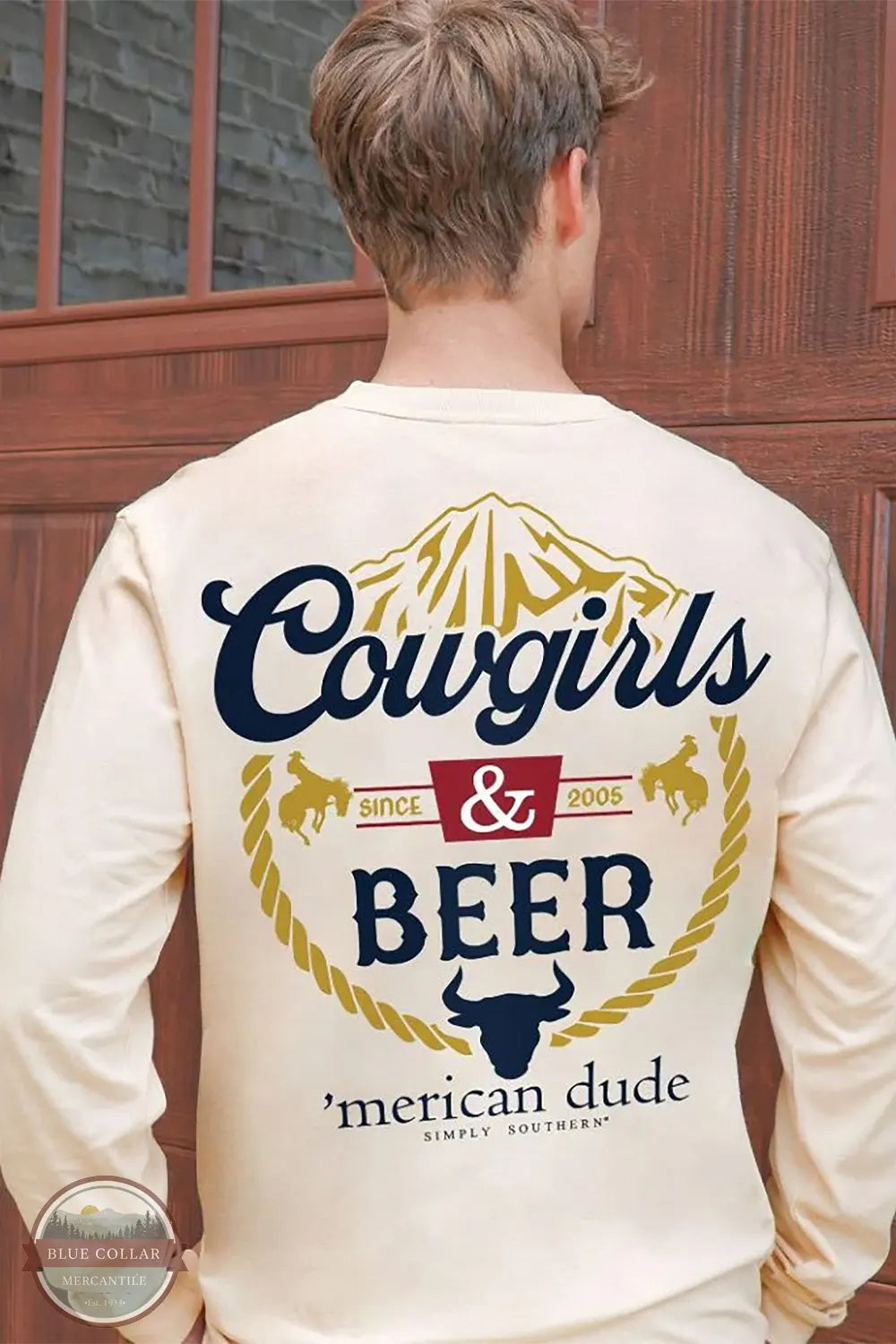 MN-LS-COWGIRLS-WHISPER Cowgirls & Beer 'merican Dude Long Sleeve T-Shirt