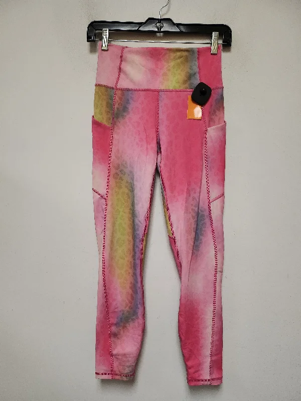 Athletic Leggings By Fabletics In Rainbow Print, Size: S