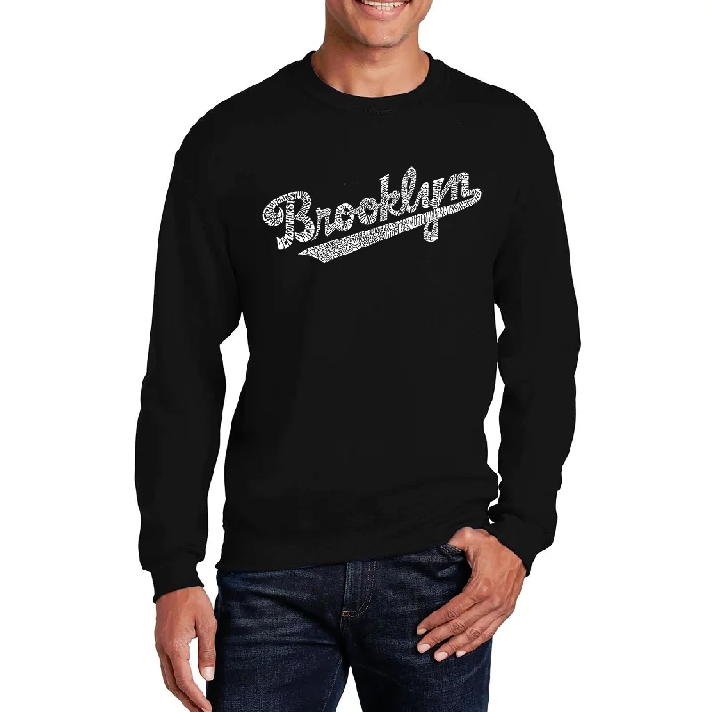 LA Pop Art Men's Word Art Crewneck Sweatshirt - New Brooklyn