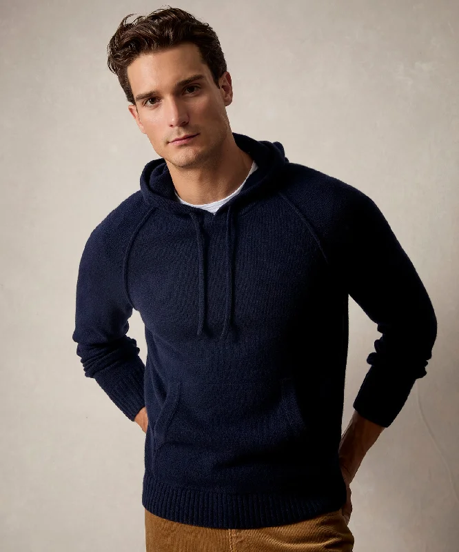 Nomad Cashmere Hoodie in Navy