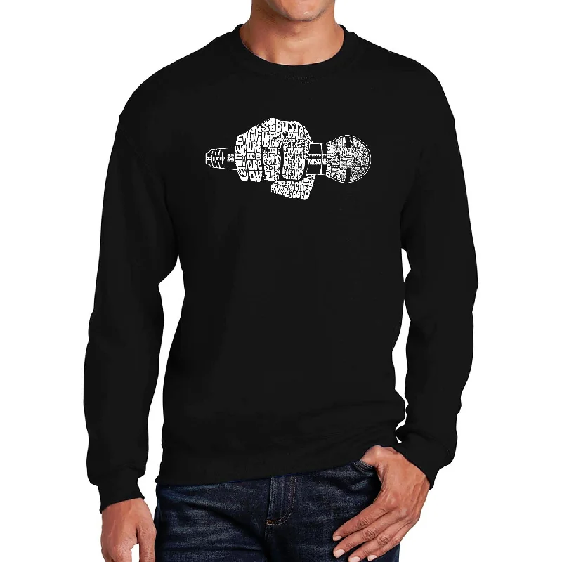 LA Pop Art Men's Word Art Crewneck Sweatshirt - 90's Rappers