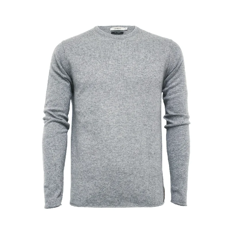 Silver Grey Cashmere Crew Neck Sweater Ripley