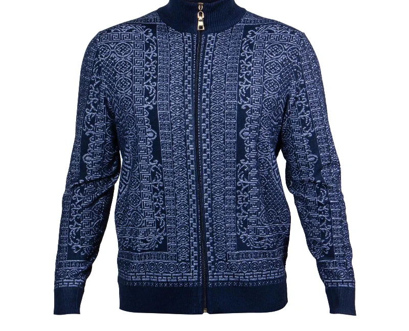 Prestige SW-556 L/S Full Zip Sweater Navy