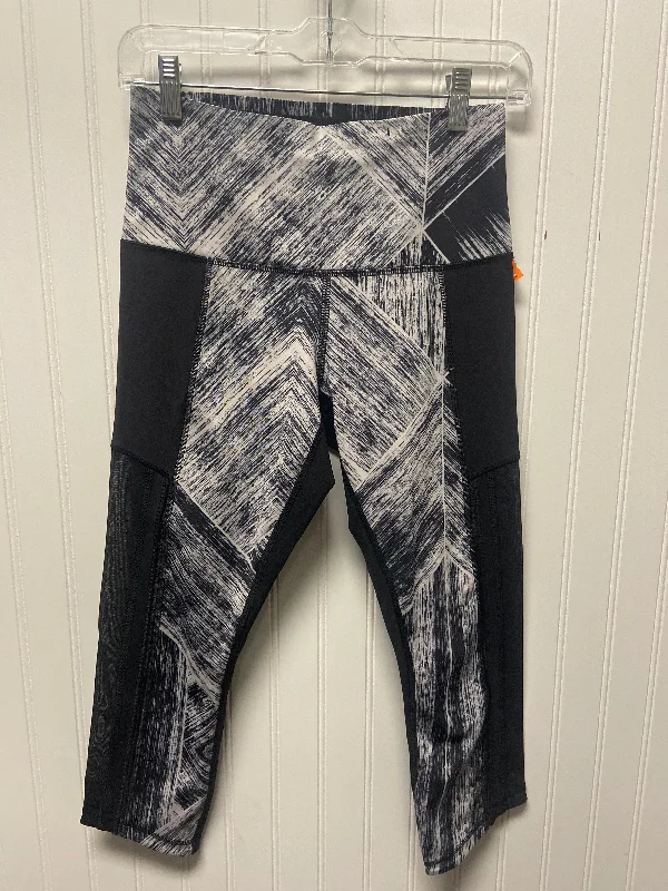 Athletic Leggings By Lululemon In Black & White, Size: 6