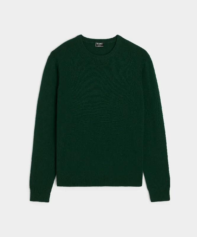 Cashmere Crewneck in Evergreen