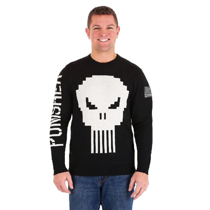 Marvel Comics The Punisher Skull Men's Sweater, Black