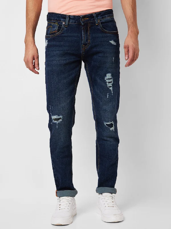 Spykar Low Rise Skinny Fit Blue Jeans For Men