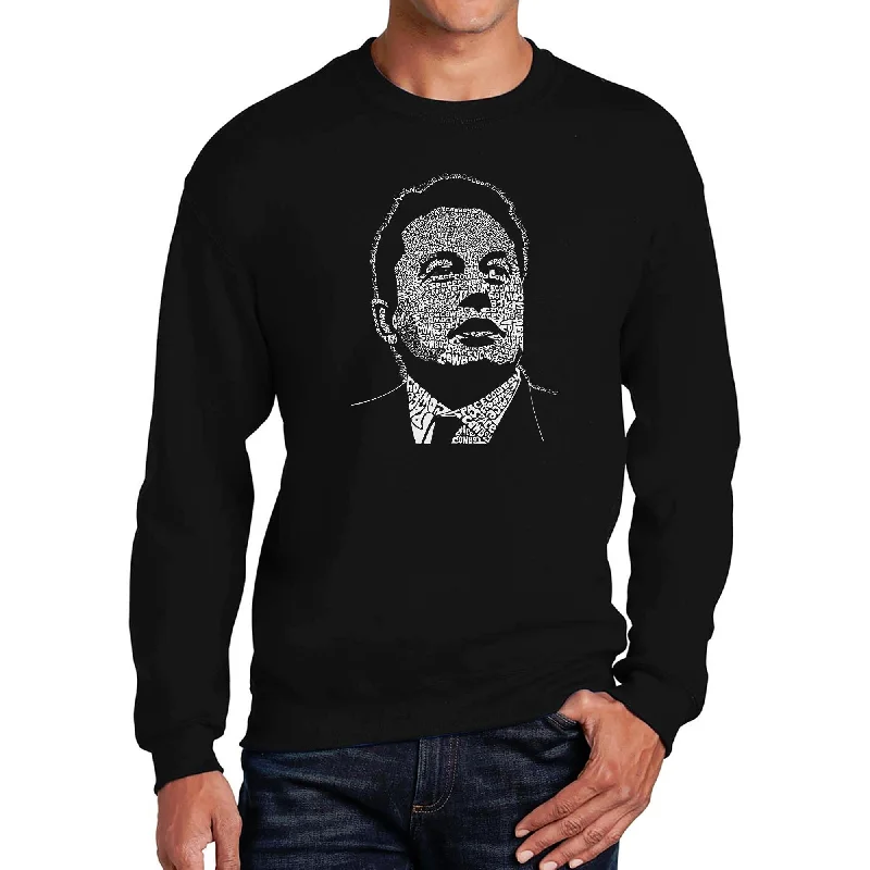 LA Pop Art Men's Word Art Crewneck Sweatshirt - Elon Musk