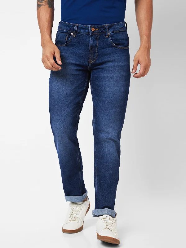 Spykar Men Mid Rise Heavy Fade Jeans