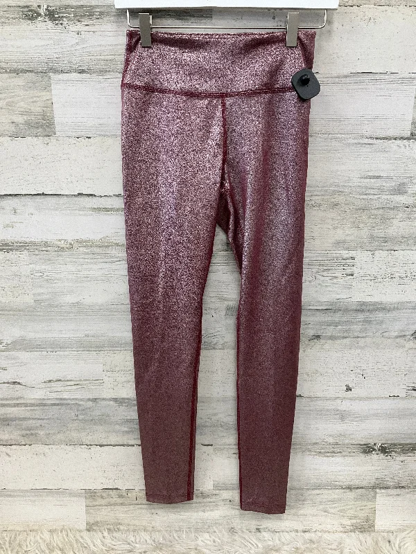 Athletic Leggings By Clothes Mentor In Maroon, Size: S