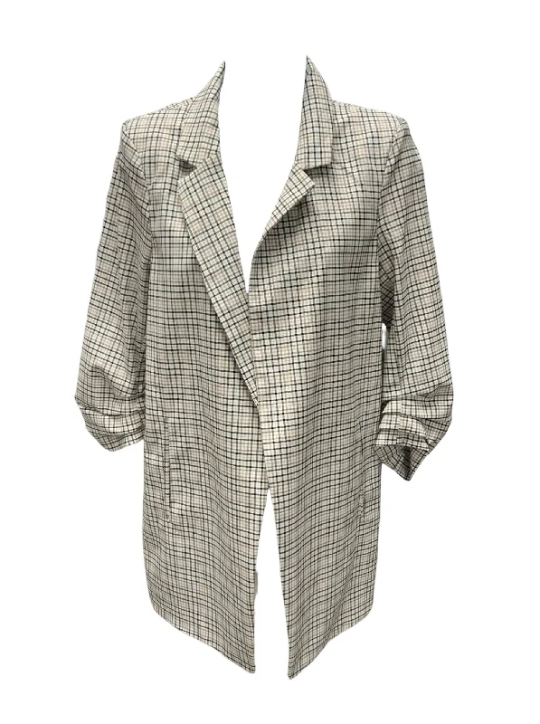 NWT Rachel Zoe Women’s Brown Plaid Blazer M