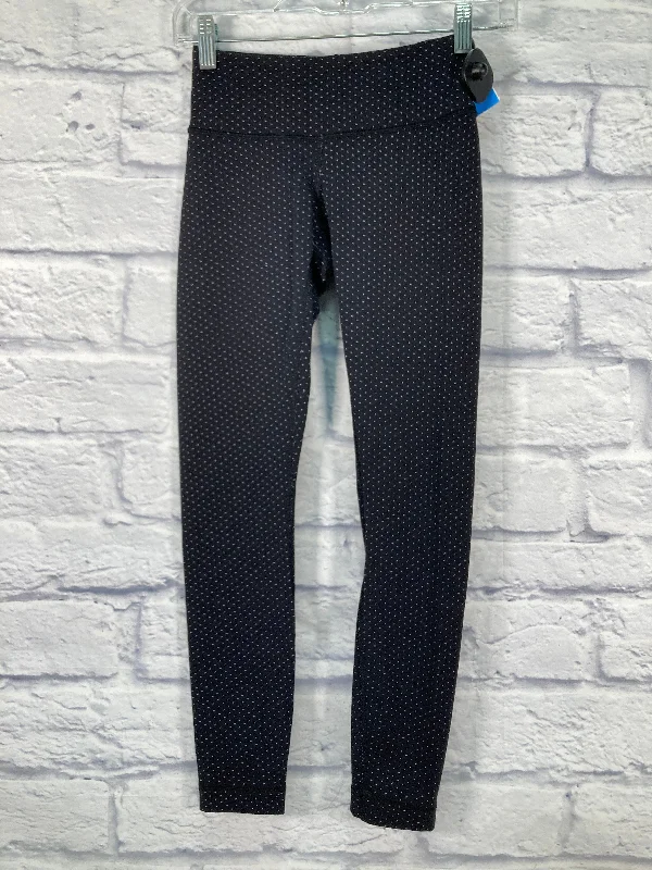 Athletic Leggings By Lululemon In Black & White, Size: Xs