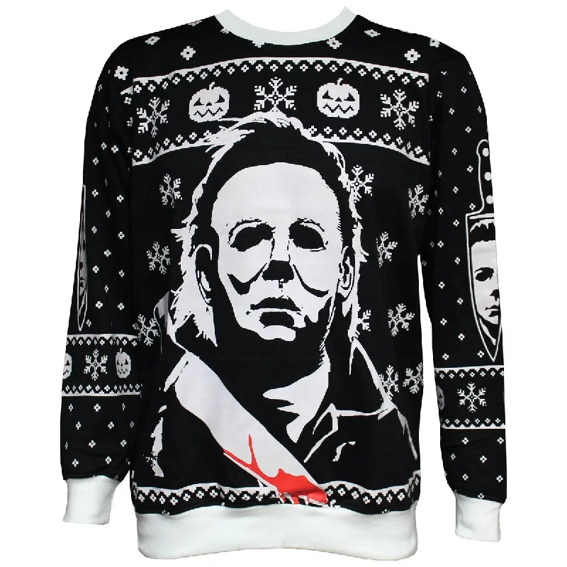 Halloween Michael Myers Holiday Sweater, Black