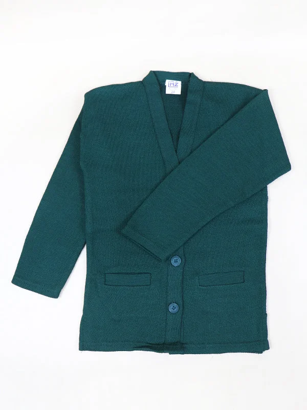 GS01 SH Plain Girls Sweater 4Yrs - 7Yrs Green