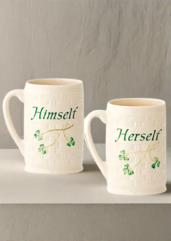 Belleek Classic Himself & Herself Mug Set