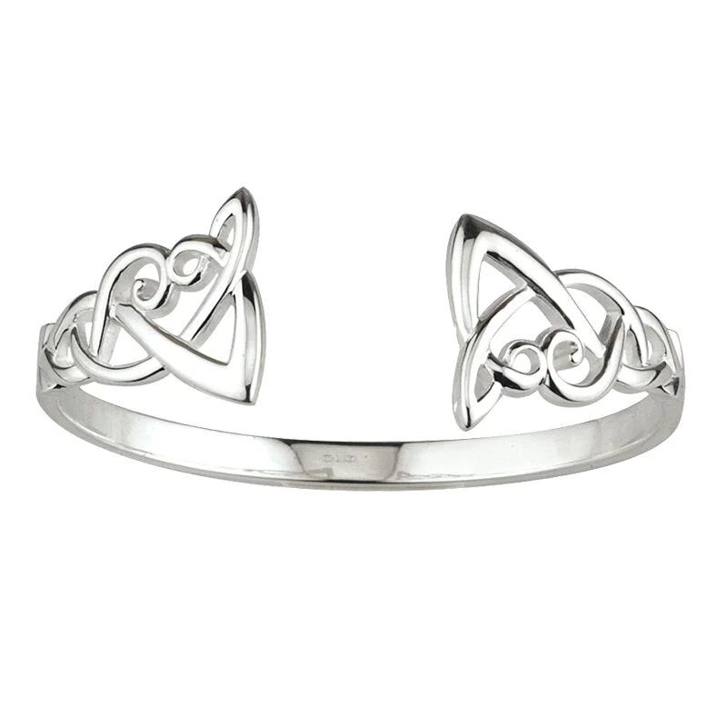 Silver Celtic Front Bangle