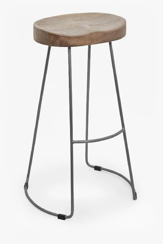 Large Roger Barstool Salvage Grey