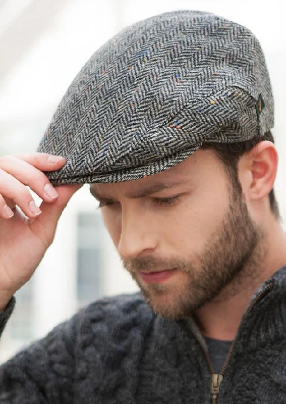 Mucros Trinity Cap | Grey Herringbone