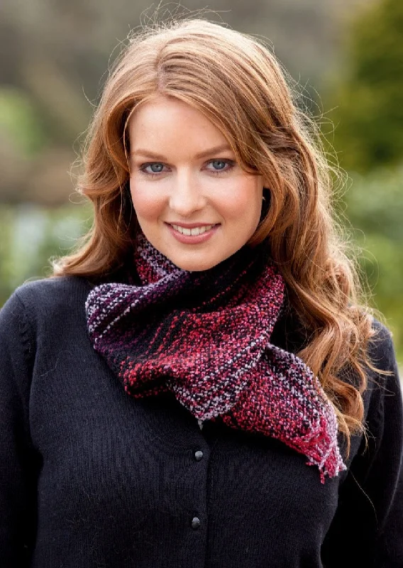 Mucros Skellig Scarf | Red Black Mix