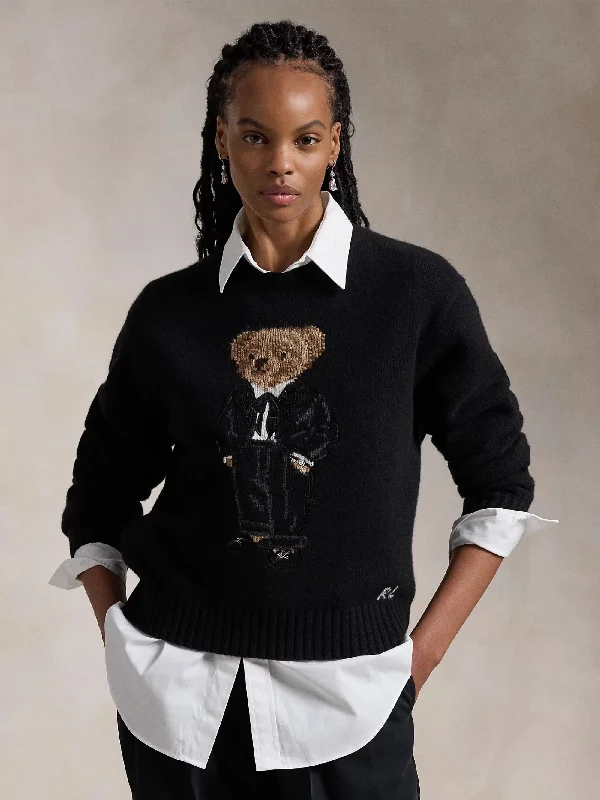 Maglione Polo Bear con Smoking Nero