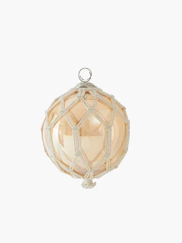 Roped Golden Orb Bauble Ornament