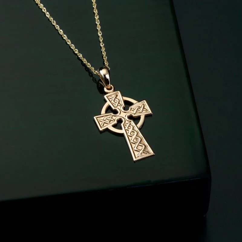 14K Gold Medium Celtic Cross