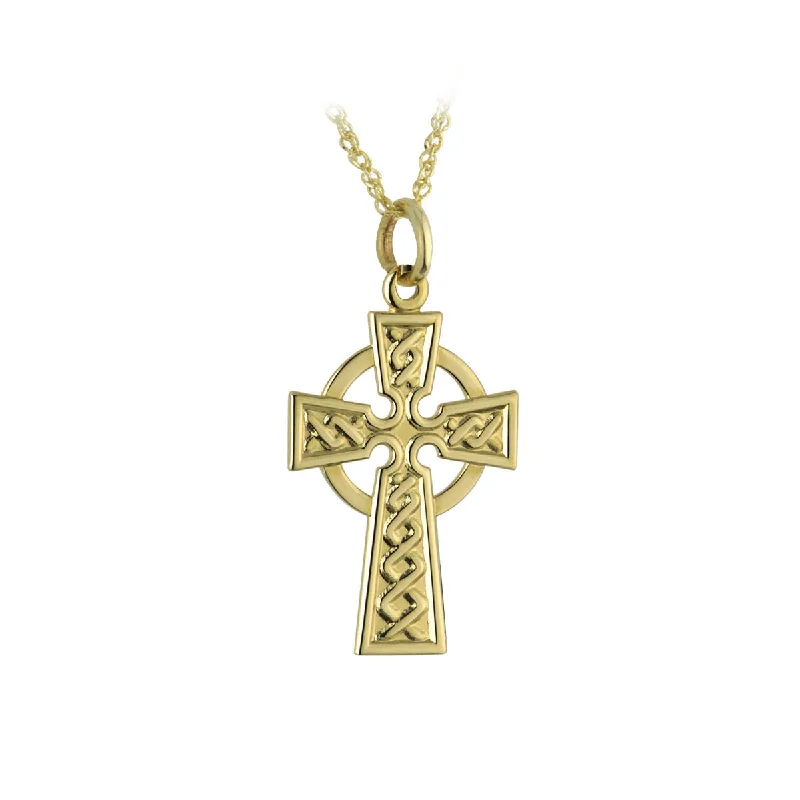 9k Gold Small Celtic Cross