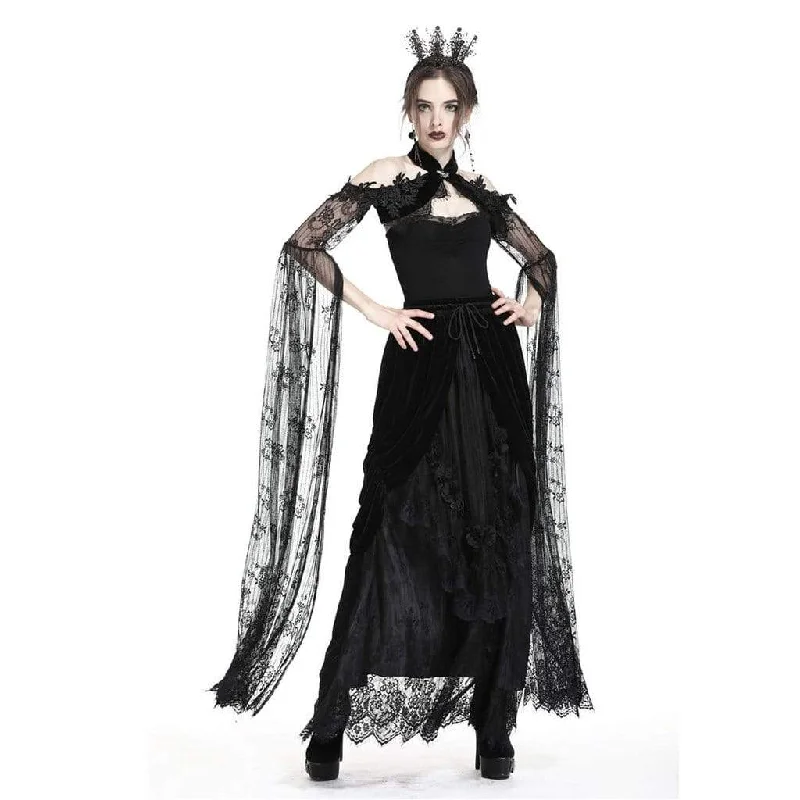 Women's Sheer Lace Goth Cape